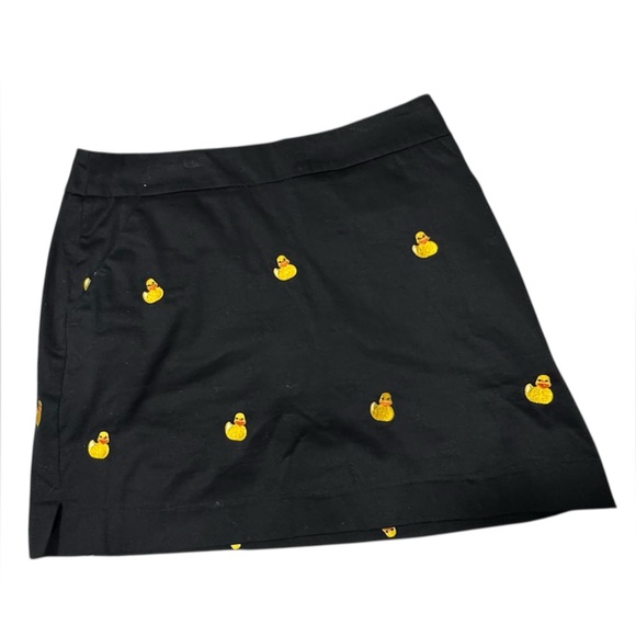 🐥Loudmouth Ladies Golf Skort Skirt Black Size 6 Rubber Duck Embroidered Rare - Picture 1 of 6